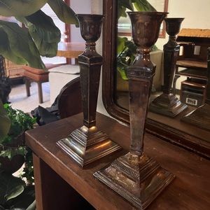 Pottery Barn | Sturdy Brass Candlesticks